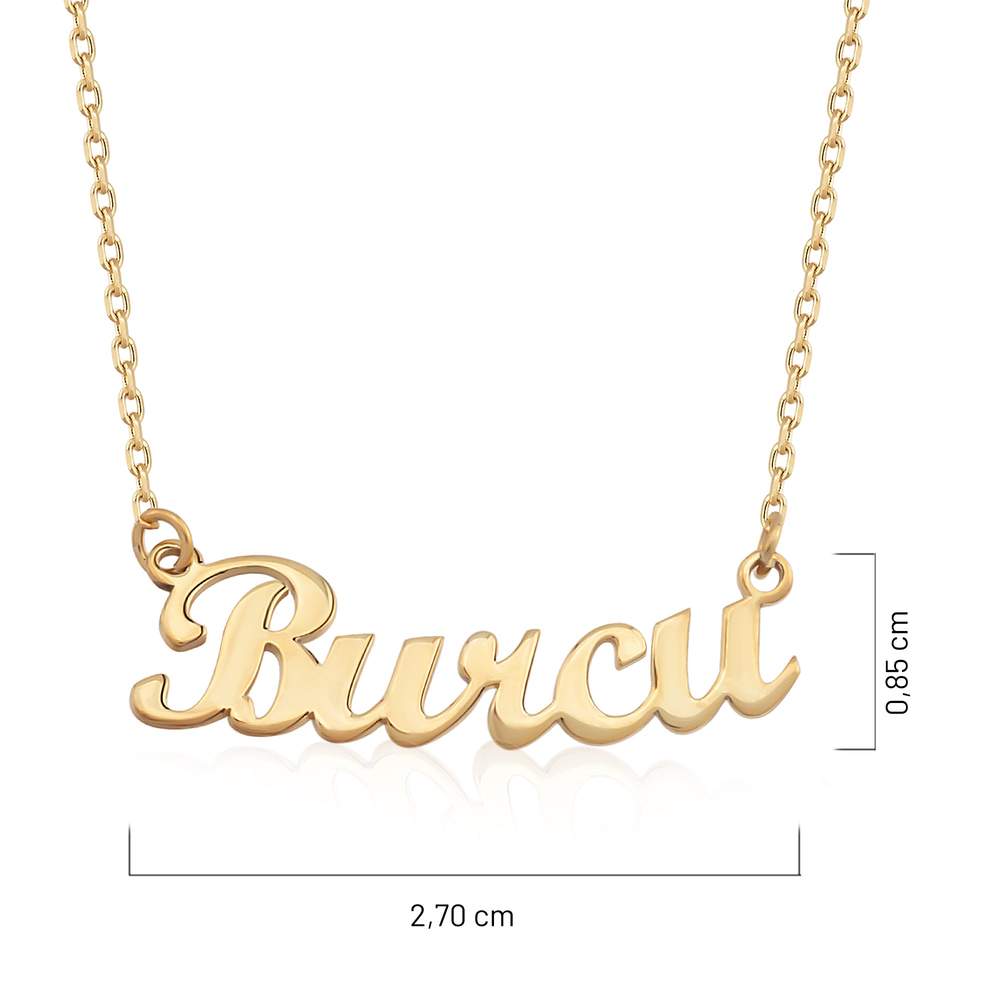 14 Ayar Altın İsim Kolye