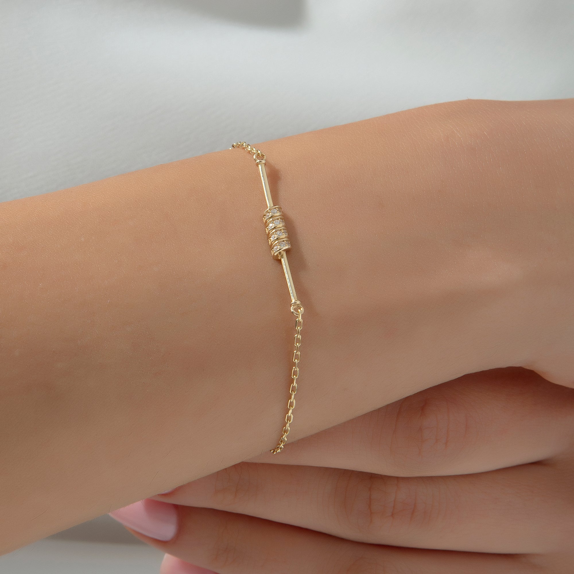 14 Ayar Altın Tasarım Bileklik