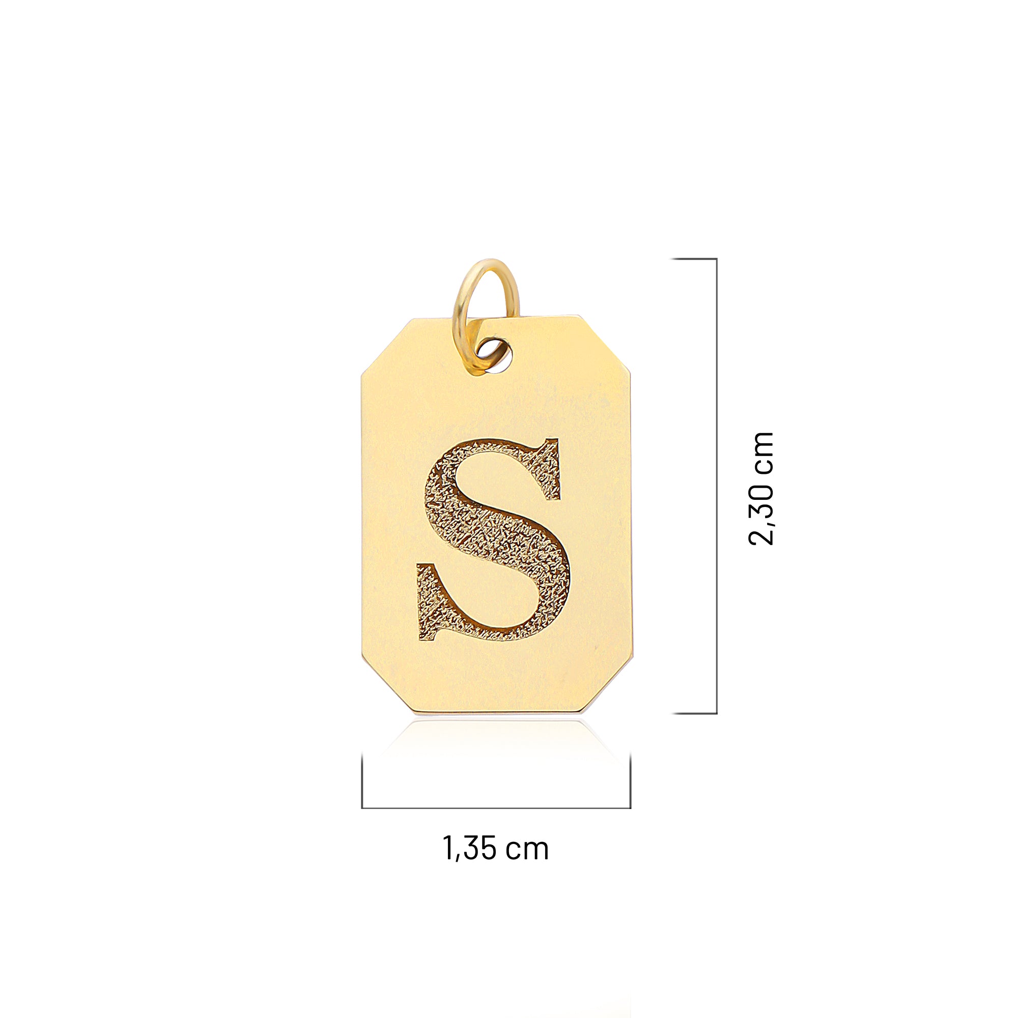 14 Ayar Altın Kişiye Özel İsimli Plaka Kolye Ucu