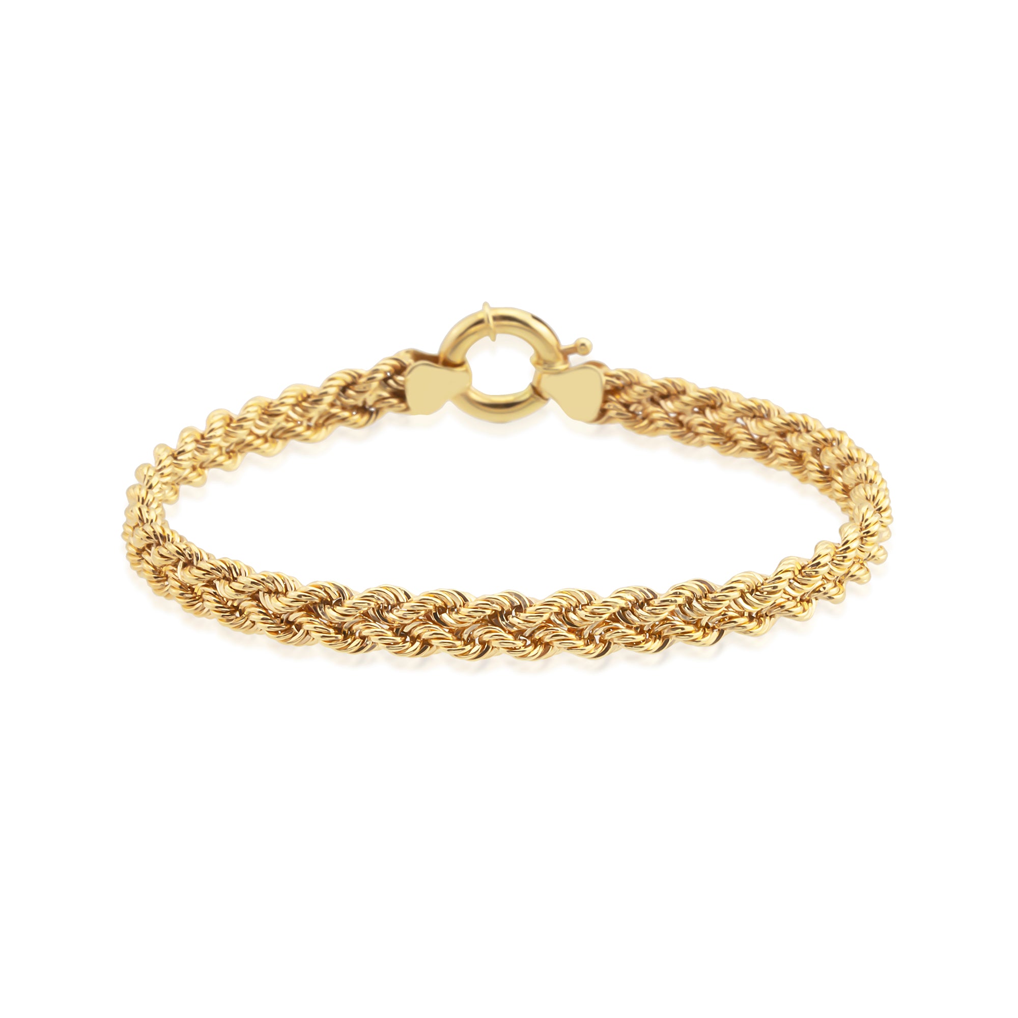 14 Ayar Altın Kalın Örgü Bileklik