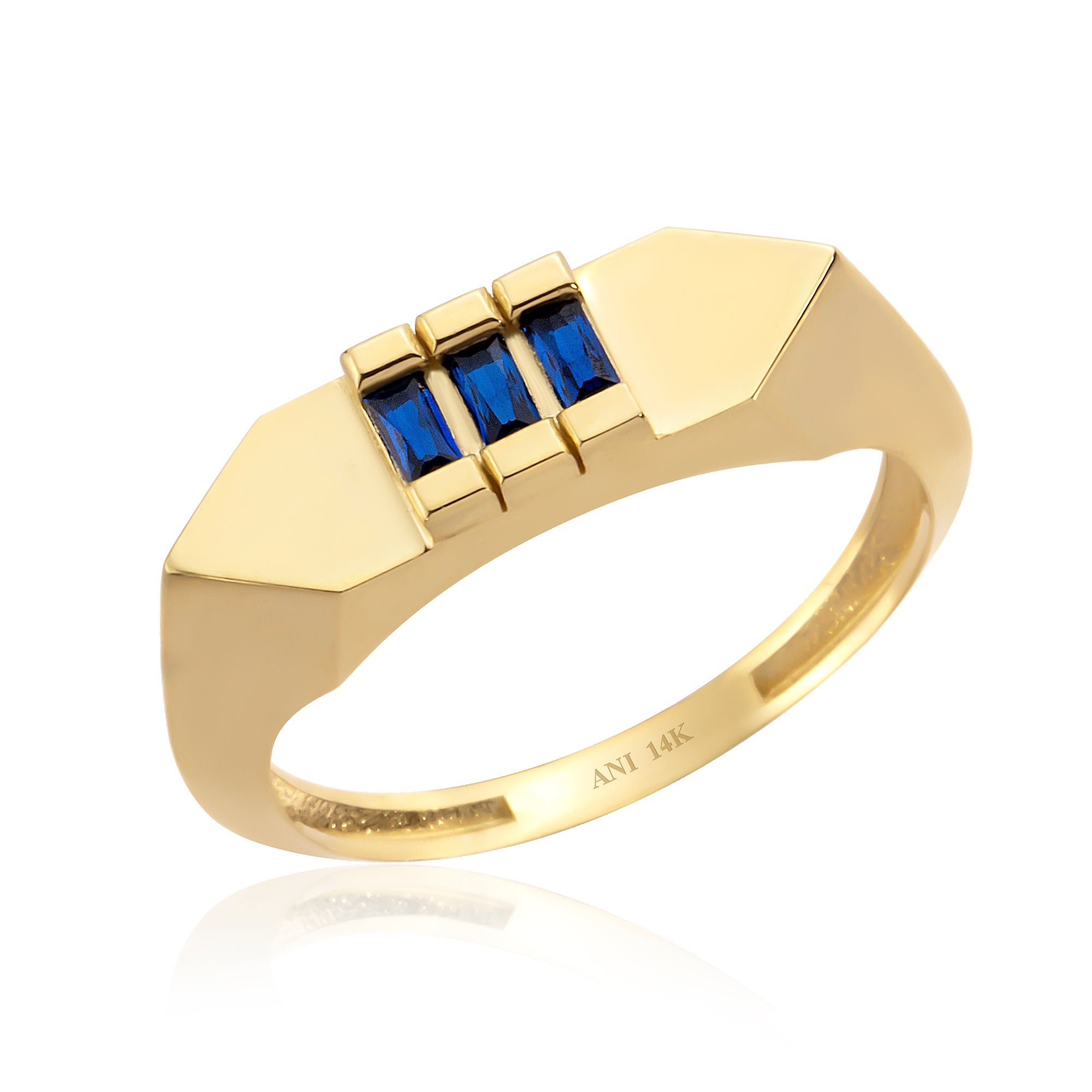 14 Ayar Altın Tasarım Baget Yüzük