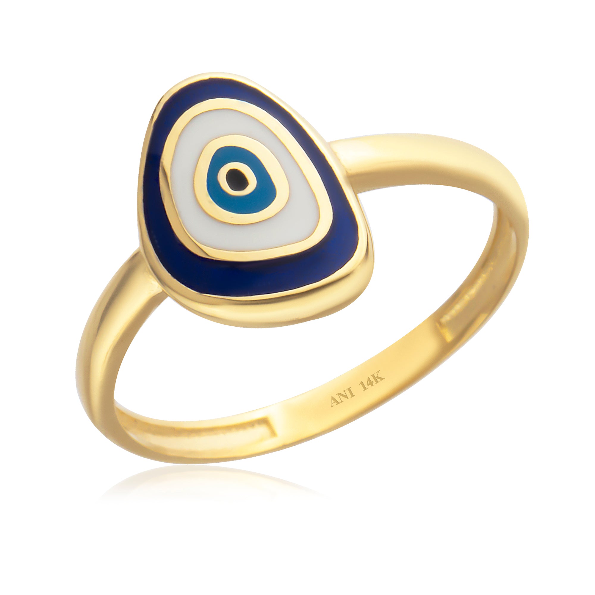 14 Ayar Altın Tasarım Göz Yüzük