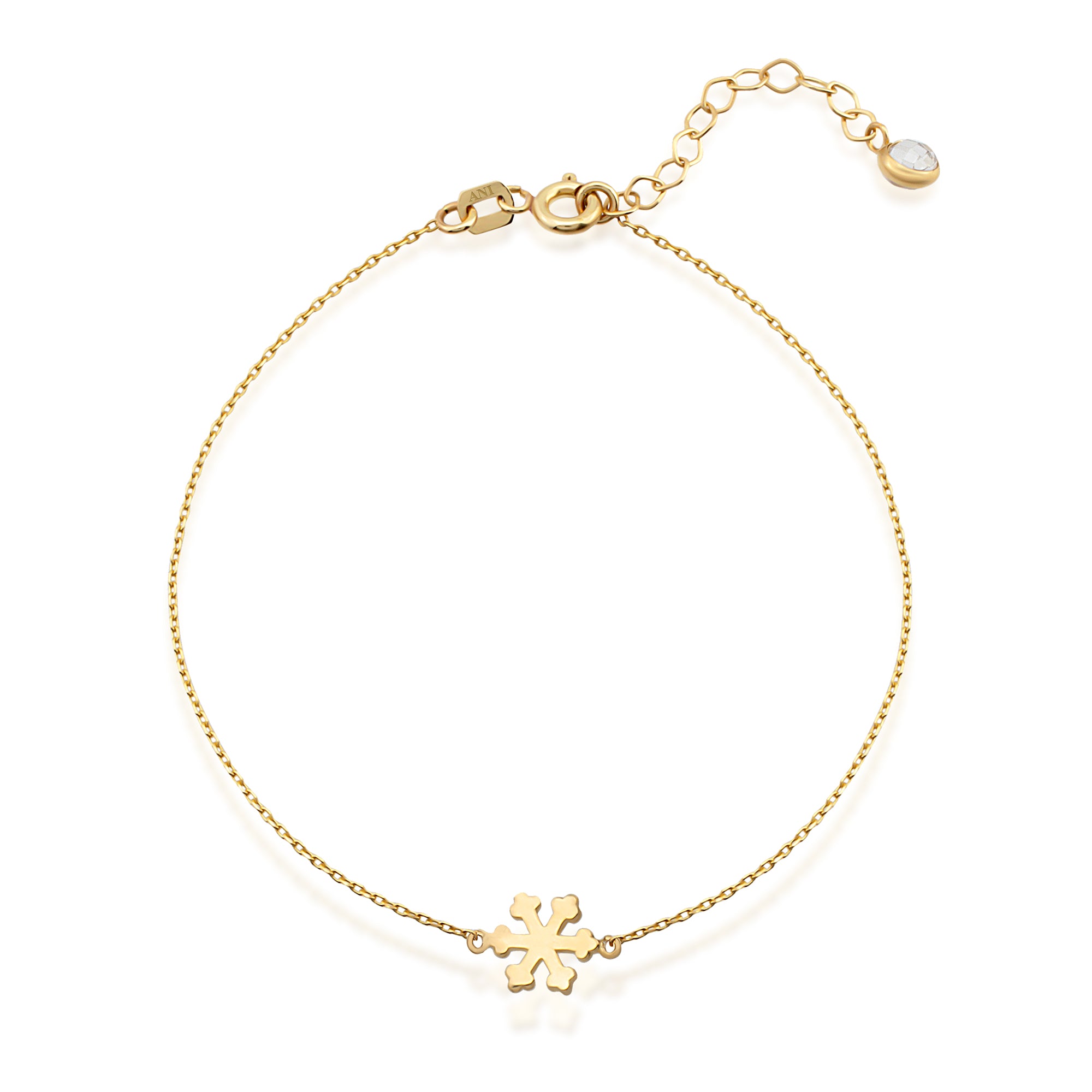 14 Ayar Altın Kar Tanesi Bileklik