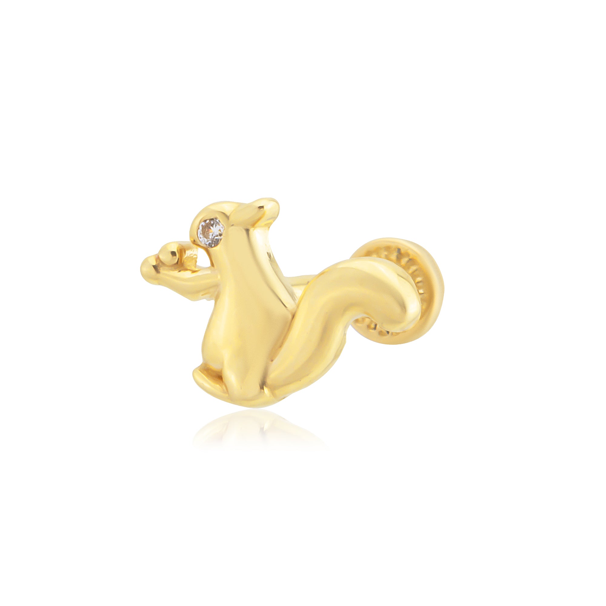 14 Ayar Altın Sincap Piercing