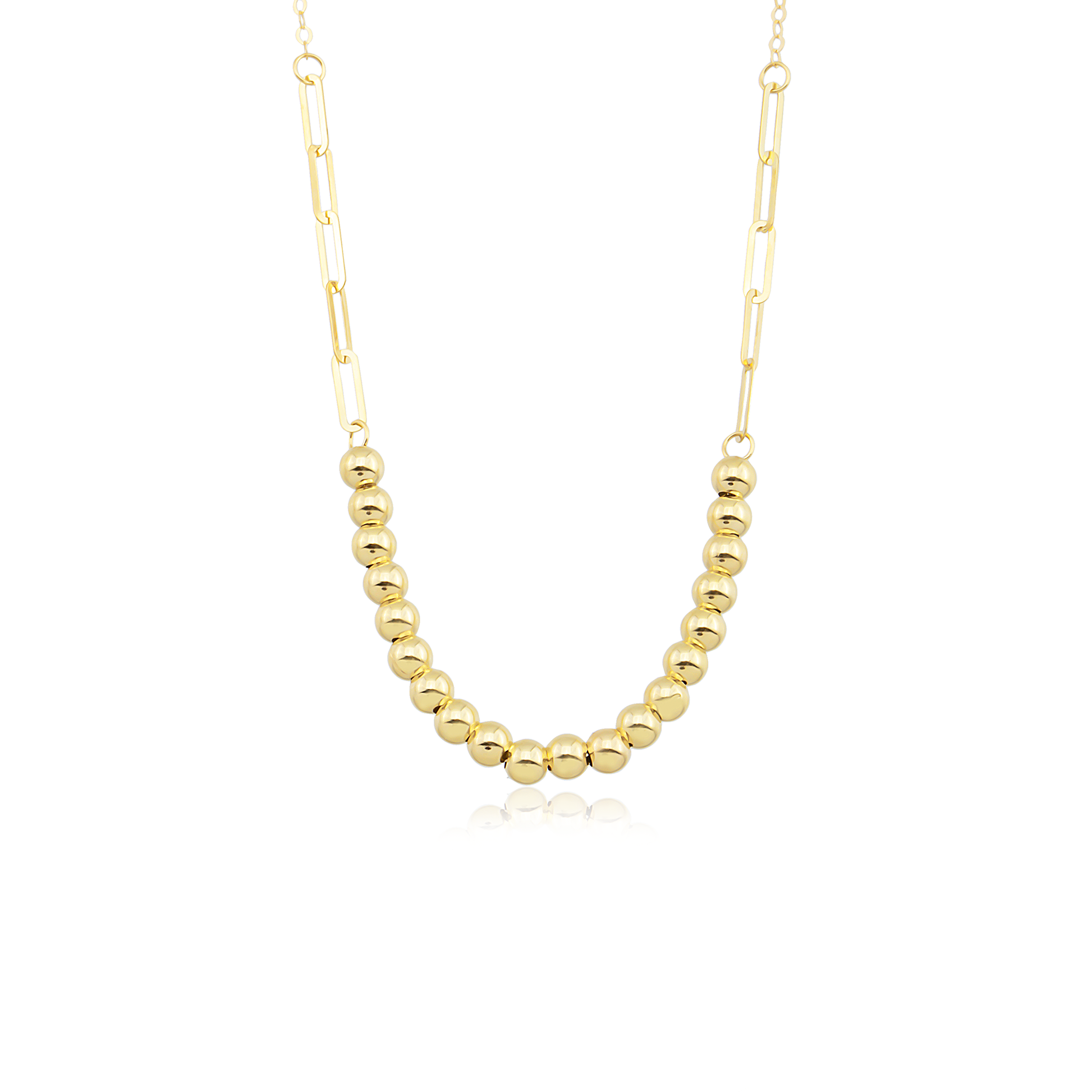 14 Ayar Altın Toplu Tasarım Ataç Zincir Kolye