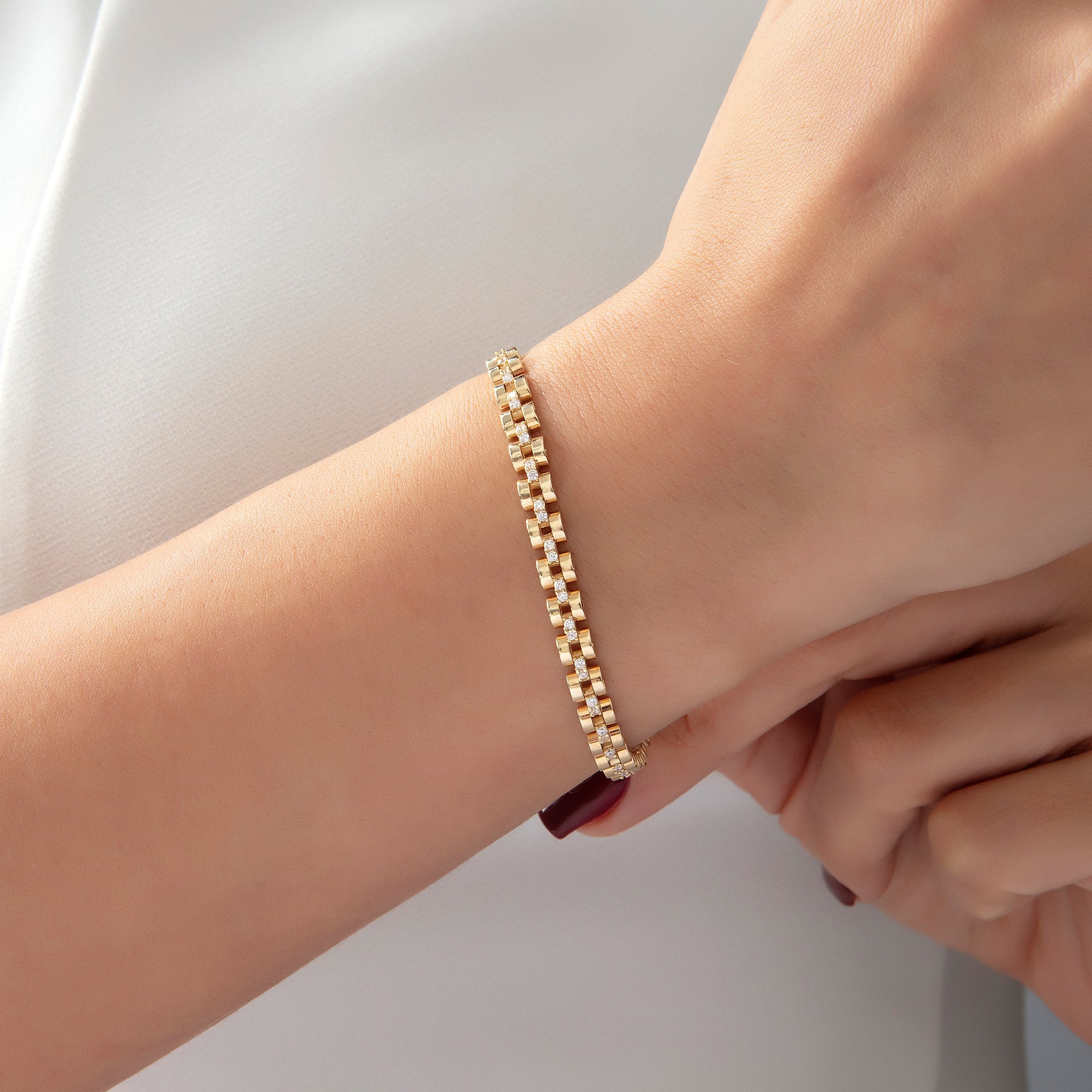 14 Ayar Altın Tasarım Bileklik